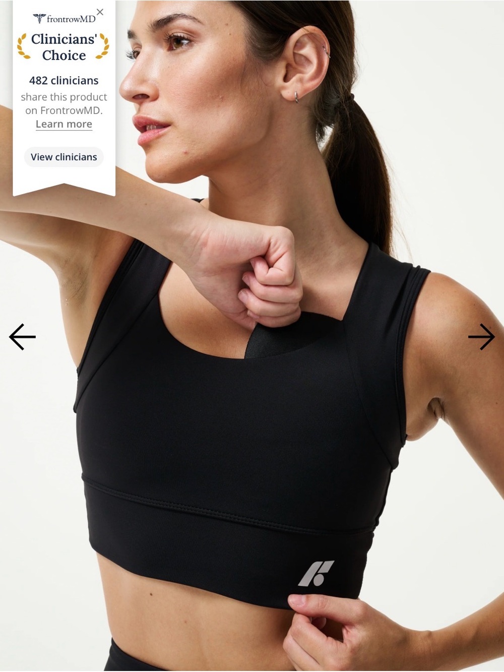 Forme Power+ Bra “Taylor Swift Bra” Obsidian Black XXL